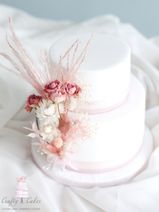 2 tier Dried flower wedding cake